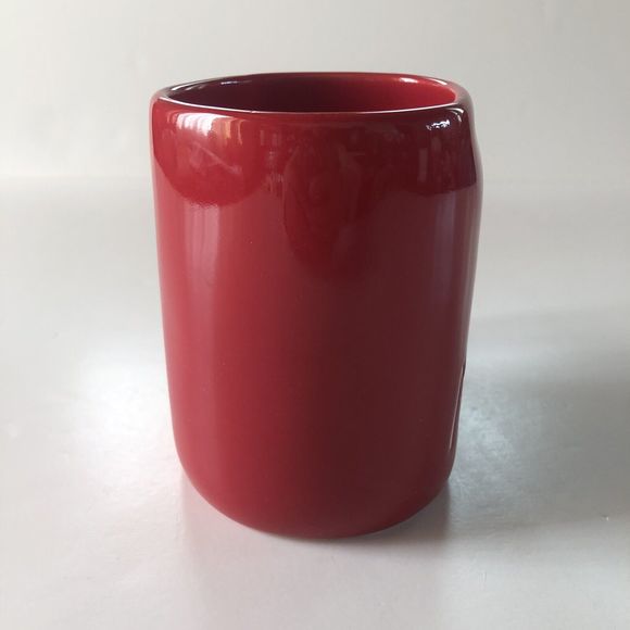 Rae Dunn Christmas “UNDER THE MISTLETOE” Red Mug White Large Letters NEW - Picture 5 of 7